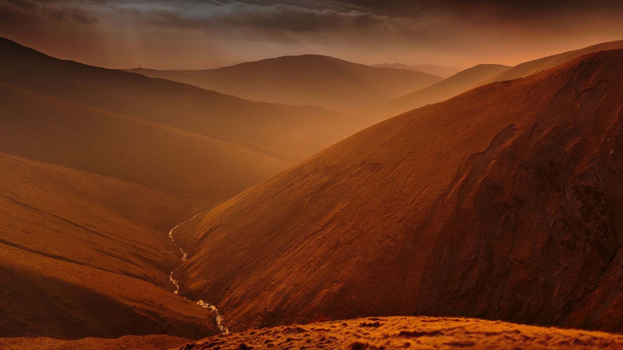 Orange yellow ravine