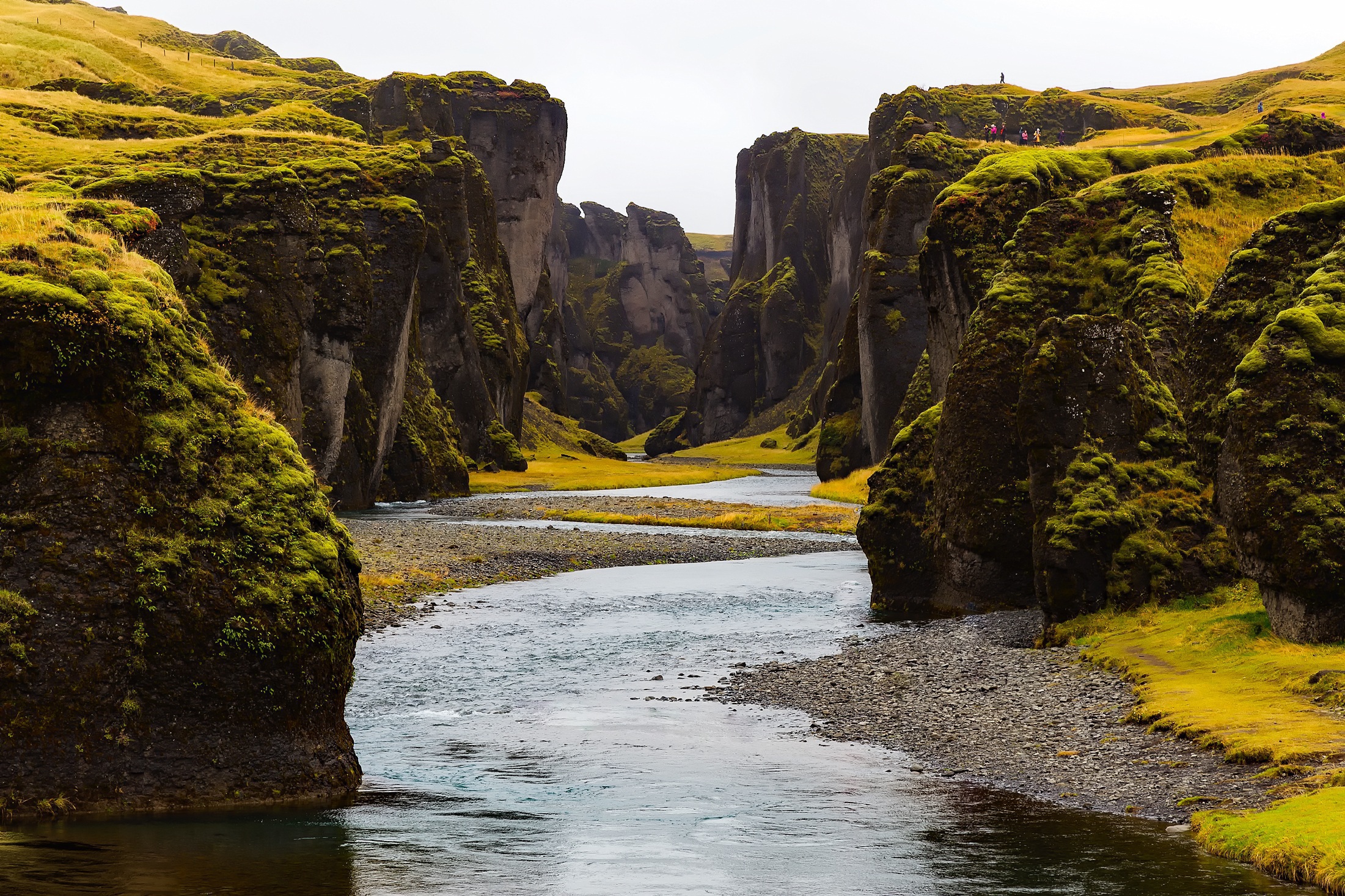 Ravine with water